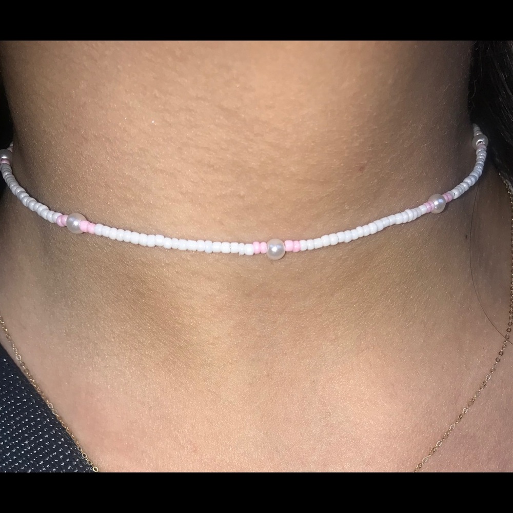 Handmade beaded choker